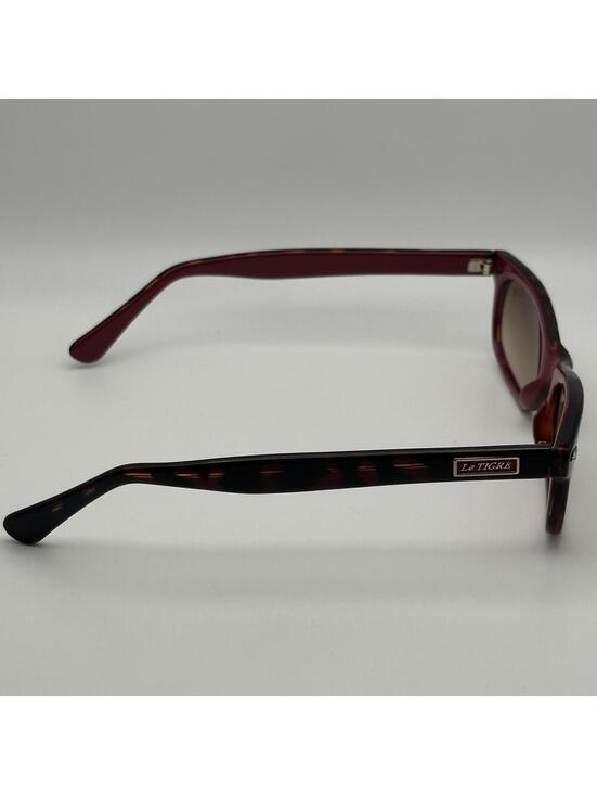 Le TIGRE Rectangular Tortoiseshell Sunglasses Burgundy Arms main image 5